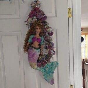 Vintage Porcelain Hanging Mermaid